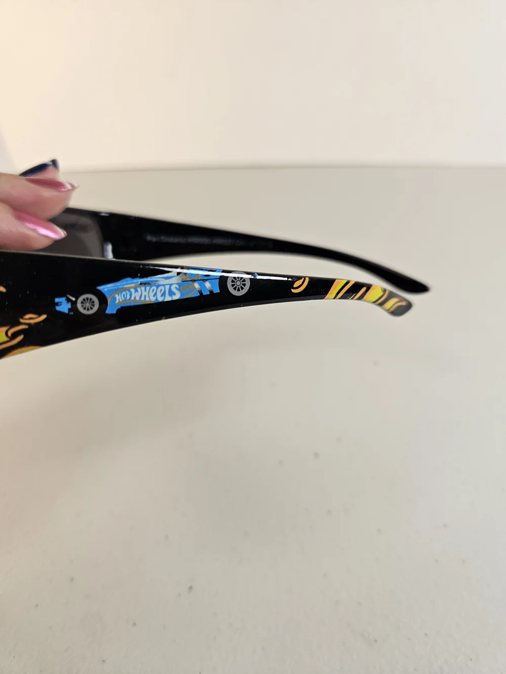 Hot Wheels Kids Black Sunglasses with Yellow Accent